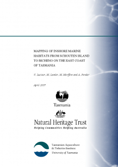 Mapping of inshore marine habitats from Schouten Island to Bicheno on the East Coast of Tasmania